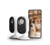 Arlo Cámara interior Essential 2 – 2K, sensor de movimiento, visión nocturna – Pack de 2 blancas
