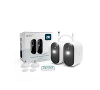 Arlo Cámara de seguridad Essential 2 XL 2K WiFi Interior/Exterior Batería 24 meses Pack 2 Blancas