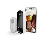 Arlo Essential 2K Videoportero WiFi + Timbre Inalámbrico Exterior, Timbre Casa, Detector De Movimiento, Visión Nocturna, Audio Bidireccional, Prueba de Secure App Incluida, 1 Cámara, Blanca