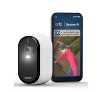 Arlo Essential 3 Camara Vigilancia WiFi Exterior 2K, Camara Vigilancia WiFi Interior, Sensor de Movimiento, Alarmas para Casa, Visión Nocturna En Color, Prueba Secure Incluida, 1 Cámara
