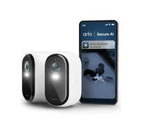 Arlo Essential 3 HD, cámara WiFi Exterior, batería de 6 Meses, visión Nocturna en Color, luz, Sirena, Audio bidireccional, 2 cámaras Blancas