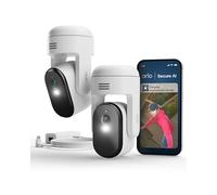 Arlo Essential 3 HD con rotación PTZ, Camara Vigilancia WiFi Exterior HD, Sensor de Movimiento, Visión Nocturna, Prueba Secure Incluida, 2 Cámaras con Adaptador PoE