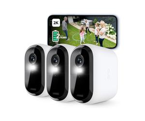 Arlo Essential2 - White 2K Cam X3 - Protección inteligente 2K para todo el hogar