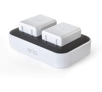 Arlo Estación De Carga Doble Carga Un 15% Más Rápida, Blanco, Compatible Con La Camara Vigilancia WiFi Pro, Ultra, Go 2, Accesorio Certificado, VMA5400C