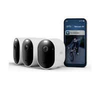 Kit de seguridad exterior ARLO Pro 6 2K+ HDR con 3 cámaras Blancas, visión nocturna a color, detección IA, seguimiento automático 12x, ángulo 160° - Nuevo