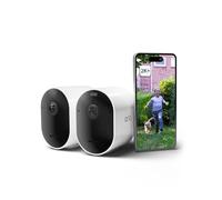 Arlo Cámara de vigilancia Pro 5 – 2K WiFi exterior/interior, sensor de movimiento, 2 cámaras blancas