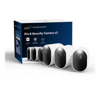 Kit de seguridad exterior ARLO Pro 6 2K+ HDR con 3 cámaras Blancas, visión nocturna a color, detección IA, seguimiento automático 12x, ángulo 160° - Nuevo