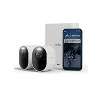 Arlo Ultra 3, Cámara de Vigilancia Exterior WiFi 4K UHD, Reconocimiento por IA, Vsión Nocturna a Color, Audio bidireccional, Funciona con Alexa, Prueba de Secure App incluida, 2 Cámaras + Smarthub
