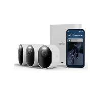 Kit de 3 cámaras de seguridad WiFi Arlo Ultra 3 + panel solar Negro y Blanco - Nuevo