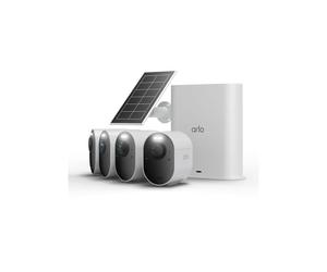 ARLO Ultra 3 Kit 4 Cámaras 4K WiFi con Panel Solar Hub IP65 Blanco - Nuevo