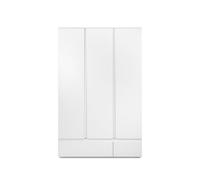 Armario 3 puertas 2 cajones blancos - 120 x 191 x 55 cm