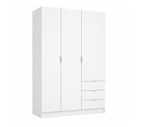 Armario 3 puertas y 3 cajones nine - blanco
