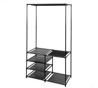 Armario Abierto 4 Estantes de Tela, 87x45x158 Cm, Gris