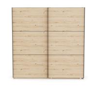 Armario alhambra 221x223cm 2 puertas correderas roble - conforama