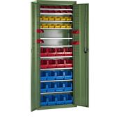 Armario-almacén con cajas visualizables mauser, H x A x P 1740 x 680 x 280 mm, 48 cajas, monocolor