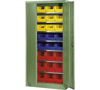 Armario-almacén, monocolor mauser, con 32 cajas visualizables