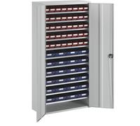 Armario-almacén STEMO, H x A x P 1970 x 1000 x 450 mm, con cajas para estanterías