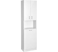 Armario alto Aqualine SIMPLEX ECO con cesto para ropa, dimensiones 50x180x30 cm