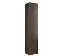 Armario alto de burgbad Junit HSIG035, parada a la derecha, 1 puerta, 1 cesta de lavandería, anchura: 350mm, HSIG035RF3152G0175, Color: Trufa Castaño Decoración Trufa / Trufa Decoración Castaño