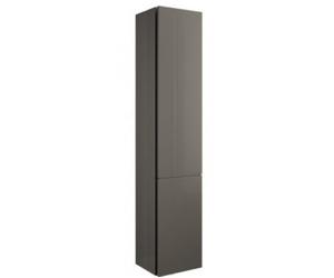 Armario alto de burgbad Junit HSIG035, parada a la derecha, 1 puerta, 1 cesta de lavandería, anchura: 350mm, HSIG035RF3149G0175, Color: Gris Alto Brillo / Gris Brillante