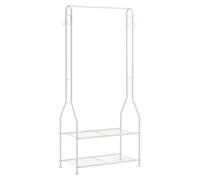 Armario Amazon Basics – 2 estantes, metal, blanco, 75x36,5x150 cm