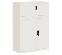 vidaXL Armario archivador de acero blanco 90x40x130 cm gabinete de oficina