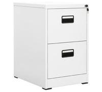 vidaXL Armario archivador de acero blanco 46x62x72,5 cm