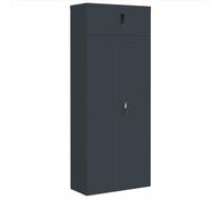 Armario Archivador De Acero Gris Antracita 90x40x220 Cm Vidaxl
