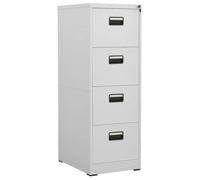 vidaXL Armario archivador de acero gris claro 46x62x133 cm