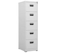 Armario Archivador De Acero Gris Claro 46x62x164 Cm Vidaxl