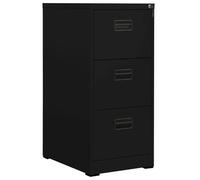 Armario Archivador De Acero Negro 46x62x102,5 Cm Vidaxl
