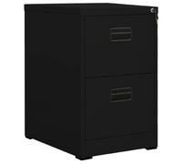 vidaXL Armario archivador de acero 46x62x72,5 cm Negro