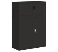 Armario Archivador De Acero Negro 90x40x130 Cm Vidaxl