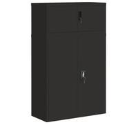 vidaXL Armario archivador de acero negro 90x40x145 cm