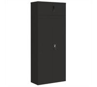 Armario Archivador De Acero Negro 90x40x220 Cm Vidaxl