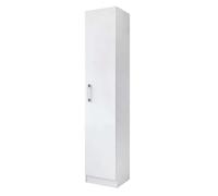 Miroytengo Armario Auxiliar Multiusos Alto Puerta Abatible Color Blanco 35x170 cm Blanco -