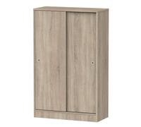 Armario bajo auxiliar turín 2 puertas 3 estantes cambrian multiusos almacenaje mueble 120x74x33 cm 74 cm