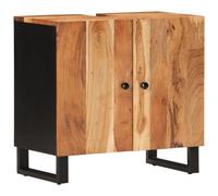 Armario bajo lavabo de vidaXL, fabricado en madera maciza de acacia y material de madera