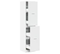 vidaXL Armario botiquín madera de ingeniería extensible multiusos 40x41x174,5 cm Blanco