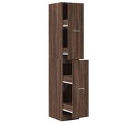 Armario Botiquín Madera Ingeniería Marrón Roble 30x41x174,5 Cm Vidaxl