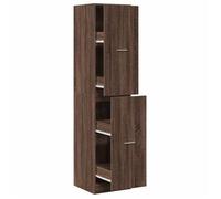 Armario Botiquín Madera Ingeniería Marrón Roble 40x41x174,5 Cm Vidaxl