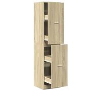 Armario Botiquín Madera Ingeniería Roble Sonoma 40x41x174,5 Cm Vidaxl