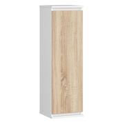 Armario colgante akord w30 blanco 30 cm 1 puerta frente en color roble sonoma 3 estantes 30x30x99 cm