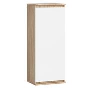 Armario colgante akord w40 roble sonoma 40 cm 1 puerta frente en color blanco 3 estantes 40x30x99 cm
