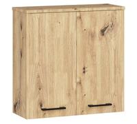 Armario colgante de baño pequeño akord fin roble artisan 60 cm 2 puertas 2 estantes 60x22,5x60 cm