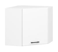 Armario colgante de cocina akord w60 oliwia blanco 60 cm 1 puerta frente en color blanco 2 estantes 60x30x58 cm