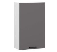 Armario colgante de cocina alto akord oliwia blanco 50 cm 1 puerta frente en color gris grafito 50x30x72 cm