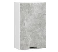 Armario colgante de cocina alto akord oliwia blanco 50 cm 1 puerta frente en color gris hormigón 50x30x72 cm