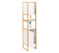 Armario con 2 puertas, 33x33x170 cm, modular, color blanco
