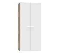 Armario con 2 puertas abatibles tibet moderno en color roble cambrian y blanco mate 79x180 cm